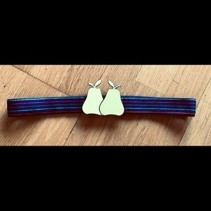 Marc by Marc Jacobs, pear enamelled elastic stretch waist belt *collector item*